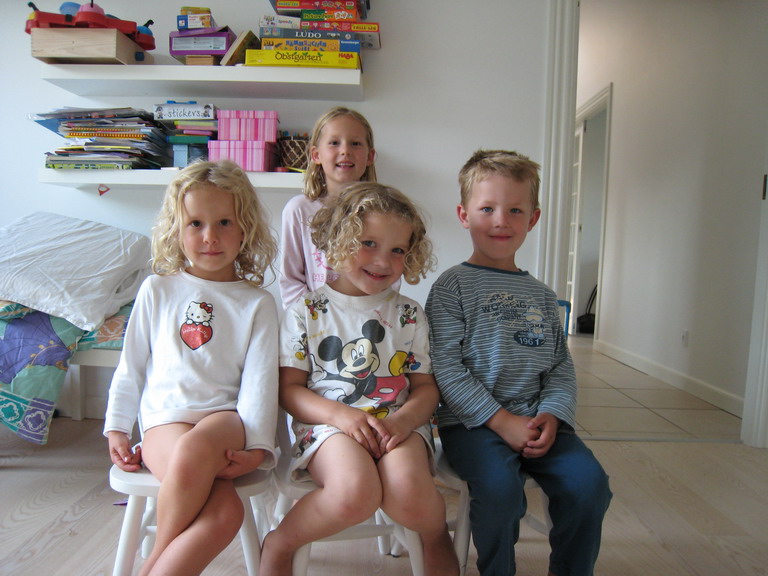 Ronja, Malthe, Andrea og Sisse